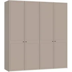 Kleiderschrank Arena Drehtüren Braun Holz 203 cm 59 cm 220 cm - Farbe: nougat - Material: Holzwerkstoff - Schweizer Möbelhersteller - Kleiderschrank