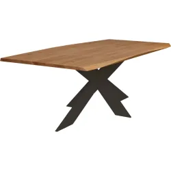 Tisch Fadri Braun Holz 110 cm - Farbe: natur - Material: Wildeiche - Tisch