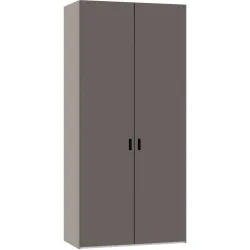 Kleiderschrank Arena Drehtüren Braun Holz 102 cm 59 cm 220 cm - Farbe: nougat - Material: Holzwerkstoff - Schweizer Möbelhersteller - Kleiderschrank