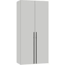 Kleiderschrank Arena Drehtüren Grau Holz 102 cm 59 cm 220 cm - Material: Holzwerkstoff - Schweizer Möbelhersteller - Kleiderschrank