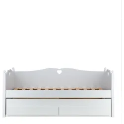 Bettzubehör Emma Weiss Holz - Material: MDF - Bettzubehör