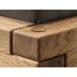 Bettzubehör Riok Braun Kunststoff 4 cm 4 cm - Farbe: eiche - Bettzubehör