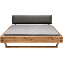 Bett Tepo Braun Holz 180 x 200 cm - Farbe: natur geölt - Material: Wildeiche - Bett