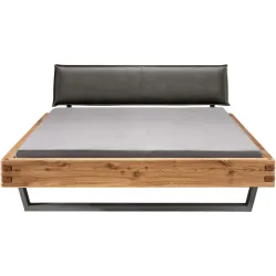 Bett Tepo Braun Holz 160 x 200 cm - Farbe: natur geölt - Material: Wildeiche - Bett