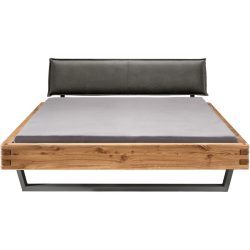 Bett Tepo Braun Holz 160 x 200 cm - Farbe: natur geölt - Material: Wildeiche - Bett