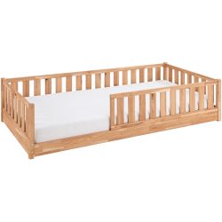 Kinderbett Iris Braun Holz 120 x 200 cm - Farbe: Wildeiche - Kinderbett