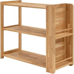 Regal Iris Braun Holz 90 cm 75 cm - Farbe: Wildeiche - Regal