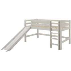 Kinderbett Iris Weiss Holz 90 x 200 cm - Material: Kiefer - Kinderbett