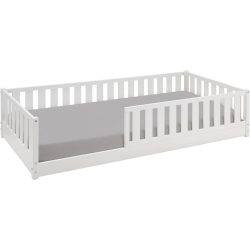 Kinderbett Iris Weiss Holz 90 x 200 cm - Material: Buche - Kinderbett