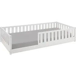 Kinderbett Iris Weiss Holz 90 x 200 cm - Material: Buche - Kinderbett