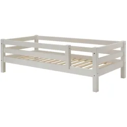 Kinderbett Iris Weiss Holz 90 x 200 cm - Material: Kiefer - Kinderbett