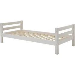 Kinderbett Iris Weiss Holz 140 x 200 cm - Material: Kiefer - Kinderbett