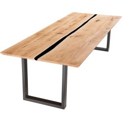 Tisch Resina Braun Holz/Metall 220 cm - Farbe: eiche - Tisch
