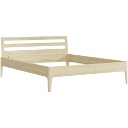 Bett Lund Braun Holz 160 x 200 cm - Farbe: Asteiche - Material: Massivholz - Möbel Konfigurator: Traummöbel individuell zusammenstellen - Bett