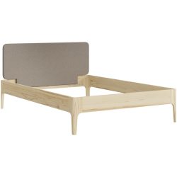 Bett Lund Braun Holz 140 x 200 cm - Farbe: Kernbuche - Material: Massivholz - Möbel Konfigurator: Traummöbel individuell zusammenstellen - Bett