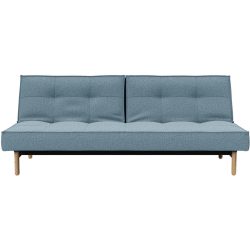 Bettsofa Split Blau Stoff 210 cm 91 cm Ausklappbar - Farbe: hellblau - Bettsofa