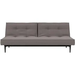 Bettsofa Split Beige/Grau Stoff 210 cm 91 cm Ausklappbar - Farbe: graubeige - Bettsofa