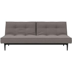 Bettsofa Split Beige/Grau Stoff 210 cm 91 cm Ausklappbar - Farbe: graubeige - Bettsofa
