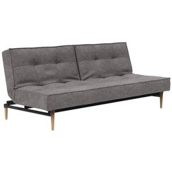 Bettsofa Split Grau Stoff 210 cm 91 cm Klappbar - Bettsofa