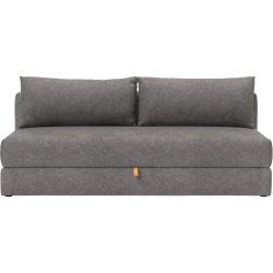 Bettsofa Odlav Grau Stoff 200 cm 105 cm Ausklappbar - Bettsofa