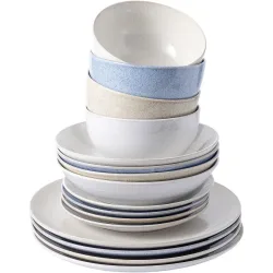 Teller flach Lorraine Weiss D 19.3 cm - Farbe: creme - Material: Stoneware - Teller flach