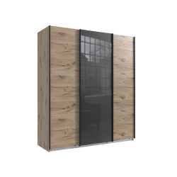 Kleiderschrank Neord Braun Holz 225 cm 64 cm 208 cm - Farbe: Eiche Nachbildung - Material: Holzwerkstoff - Kleiderschrank