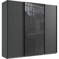 Kleiderschrank Neord Grau Holz 225 cm 64 cm 208 cm - Farbe: graphit - Material: Holzwerkstoff - Kleiderschrank