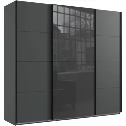 Kleiderschrank Neord Grau Holz 225 cm 64 cm 208 cm - Farbe: graphit - Material: Holzwerkstoff - Kleiderschrank