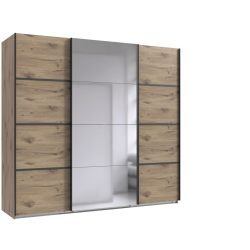 Kleiderschrank Jurky Braun Holz 225 cm 64 cm 208 cm - Farbe: Eiche Nachbildung - Material: Holzwerkstoff - Kleiderschrank