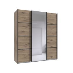Kleiderschrank Jurky Braun Holz 180 cm 64 cm 208 cm - Farbe: Eiche Nachbildung - Material: Holzwerkstoff - Kleiderschrank