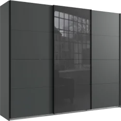 Kleiderschrank Neord Grau Holz 270 cm 64 cm 236 cm - Farbe: graphit - Material: Holzwerkstoff - Kleiderschrank