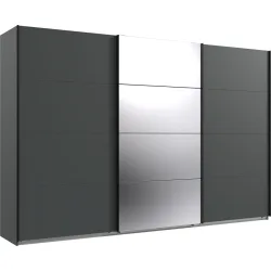 Kleiderschrank Neord Grau Holz 313 cm 64 cm 208 cm - Farbe: graphit - Material: Holzwerkstoff - Kleiderschrank