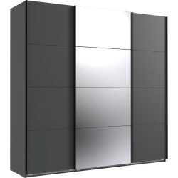 Kleiderschrank Neord Grau Holz 225 cm 64 cm 236 cm - Farbe: graphit - Material: Holzwerkstoff - Kleiderschrank