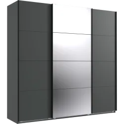 Kleiderschrank Neord Grau Holz 225 cm 64 cm 236 cm - Farbe: graphit - Material: Holzwerkstoff - Kleiderschrank
