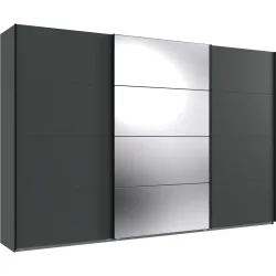 Kleiderschrank Neord Grau Holz 360 cm 64 cm 236 cm - Farbe: graphit - Material: Holzwerkstoff - Kleiderschrank