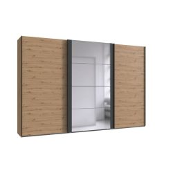 Kleiderschrank Juli Braun Holz 360 cm 64 cm 236 cm - Farbe: Eiche Nachbildung - Material: Holzwerkstoff - Kleiderschrank