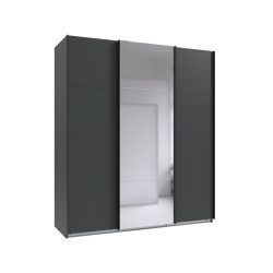 Kleiderschrank Jurky Grau Holz 180 cm 64 cm 208 cm - Farbe: graphit - Material: Holzwerkstoff - Kleiderschrank