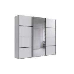 Kleiderschrank Jurky Weiss Holz 270 cm 64 cm 208 cm - Material: Holzwerkstoff - Kleiderschrank