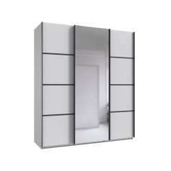 Kleiderschrank Jurky Weiss Holz 180 cm 64 cm 208 cm - Material: Holzwerkstoff - Kleiderschrank