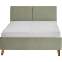 Bett Nola Grün Stoff 140 x 200 cm - Farbe: Lindengrün - Bett