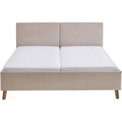 Bett Nola Beige Stoff 160 x 200 cm - Bett