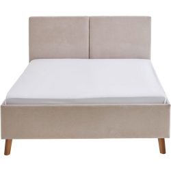 Bett Nola Beige Stoff 140 x 200 cm - Bett