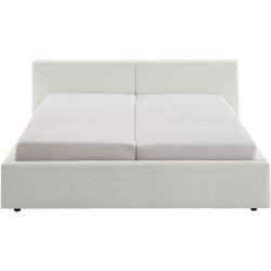 Bett Lois Weiss Stoff 180 x 200 cm - Bett