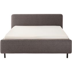 Bett Prisa Grau Stoff 180 x 200 cm - Farbe: anthrazit - Bett