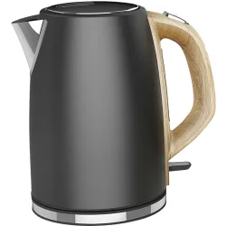 Wasserkocher 1.7l Betty schwarz - Farbe: schwarz/ braun - Material: Edelstahl - 224