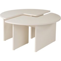Salontisch Georis Beige Holz 90 cm - Material: Holzwerkstoff - Salontisch