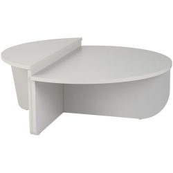 Salontisch Georis Weiss Holz 90 cm - Material: Holzwerkstoff - Salontisch