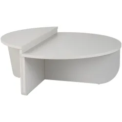Salontisch Georis Weiss Holz 90 cm - Material: Holzwerkstoff - Salontisch