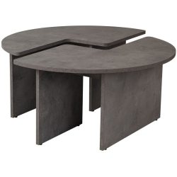 Salontisch Georis Grau Holz 90 cm - Material: Holzwerkstoff - Salontisch
