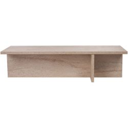 Salontisch Georis Beige/Braun Holz 120 cm - Farbe: Braun/beige marmoriert - Material: Holzwerkstoff - Salontisch